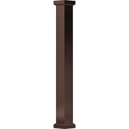 Ekena Millwork 6" x 10' Endura-Aluminum Empire Style Column, Square Shaft (Load-Bearing 12,000 lbs) Non-Tapered EA0610ENPSBEMEM